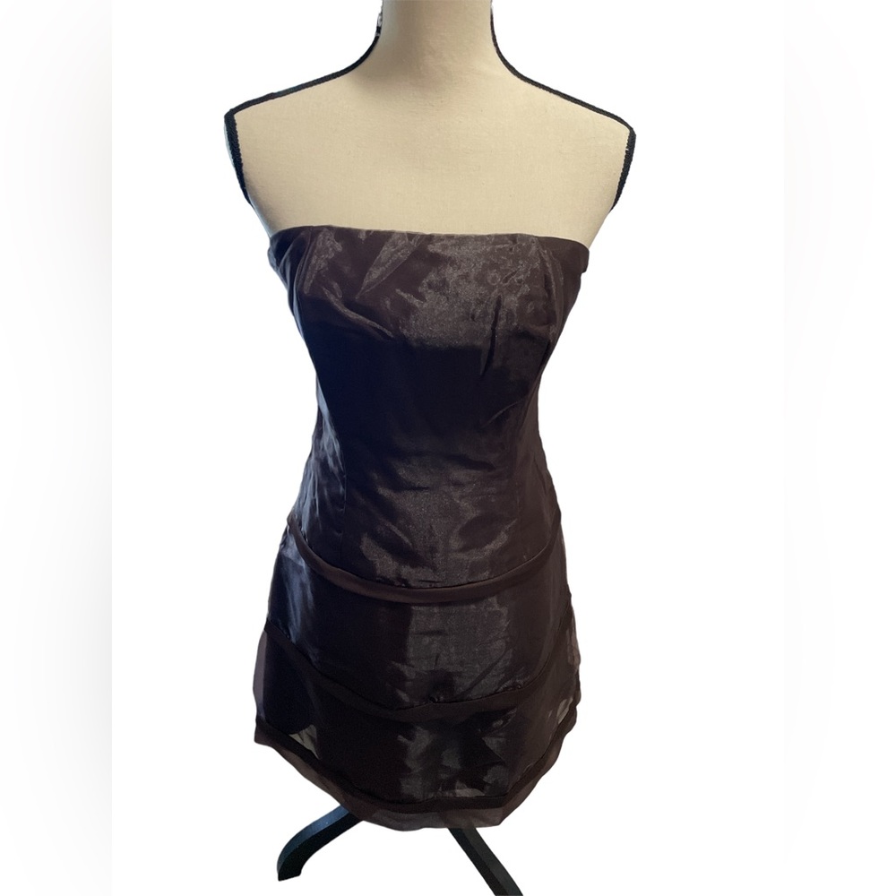 Couture Collection by Bill Pesce strapless chocolate dress Size 6.